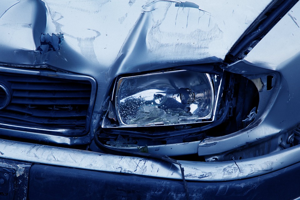 Car that has been in an accident